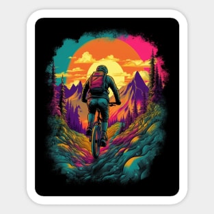 mountain biker Sticker